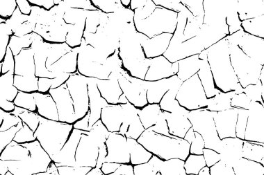 Hasarlı beton duvarın siyah beyaz grunge arka planı, eski doku