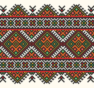 Eski el yapımı, çapraz dikişli Ukrayna deseni gibi güzel işlenmiş. Süslü Ukrayna havlusu, vektör olarak aceleci denir.