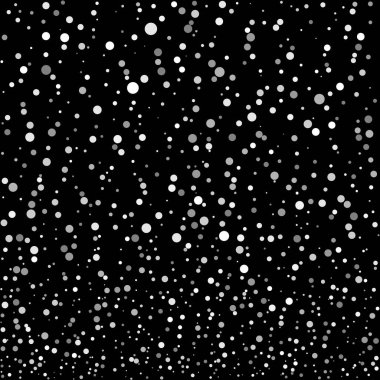 Rastgele boyut ve renk noktaları olan kar taneleri gibi soyut arkaplan