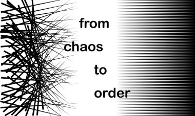 from chaos to order concept clipart