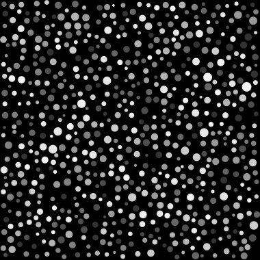 Soyut gri noktalar rastgele boyutta. Vektör illüstrasyonu
