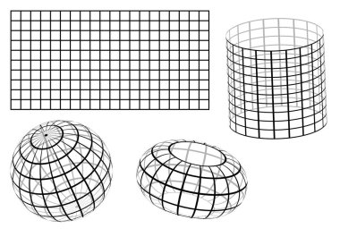 ızgara deseni ve onunla farklı şekiller