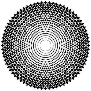 İkon ya da arkaplan olarak yarım ton. Logo veya amblem olarak noktaları olan soyut vektör çemberi çerçevesi. Tasarımınız için arka planda çember sınırı izole edildi.