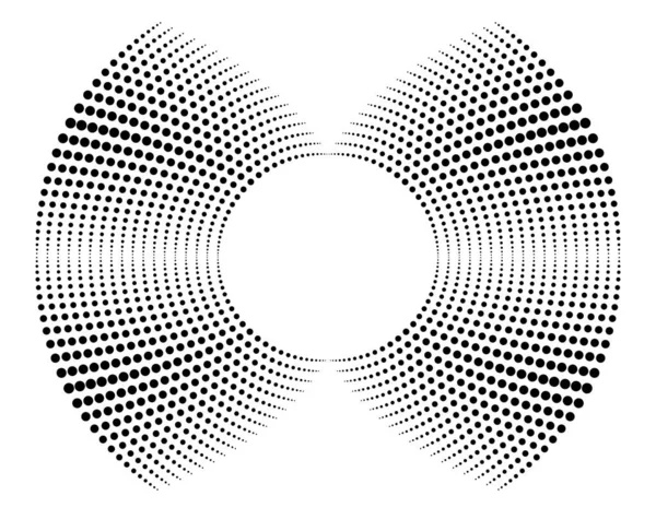 Fond Vectoriel Abstrait Avec Cercle Points Demi Tons Modèle Géométrique — Image vectorielle