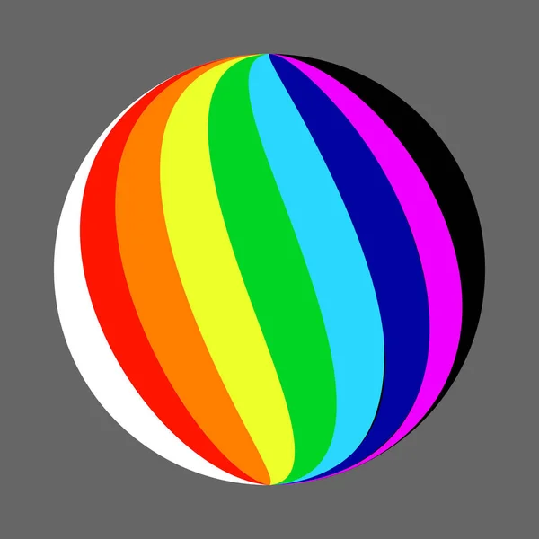Regnbågens Färg Glob Ikon Eller Logotyp — Stock vektor