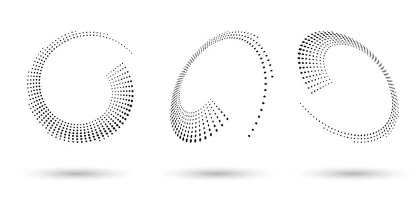 Halftone Vormen Abstracte Stippen Logo Embleem Design Element Voor Elk — Stockvector