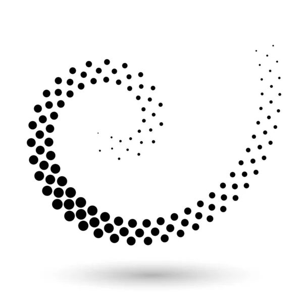 Abstrakcyjne Kropkowane Tło Wektora Efekt Półtonowy Spiralne Tło Punktowane Lub — Wektor stockowy