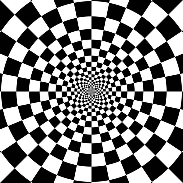 abstract circle checkered background. optical illusion effect