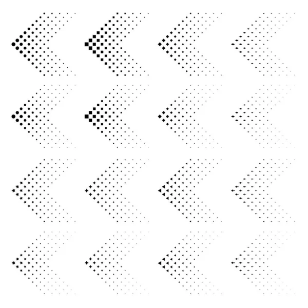 Jeu Flèches Avec Effet Demi Ton Illustration Vectorielle Eps10 Collection — Image vectorielle
