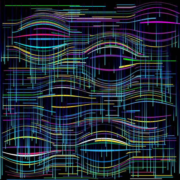 Abstracte Achtergrond Met Vervormde Lijnen Vormen — Stockvector