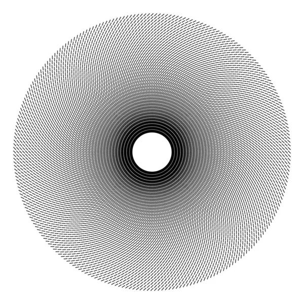 Cercle Avec Petites Lignes Fond Abstrait Minimal — Image vectorielle