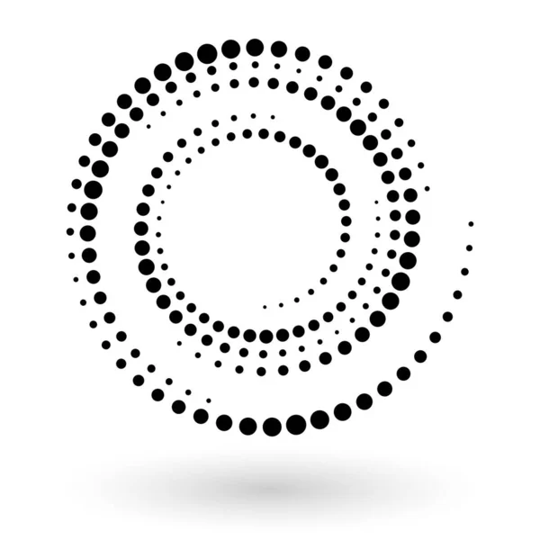 Анотація Векторного Фону Півтоновими Точками Кола Творчий Геометричний Візерунок — стоковий вектор
