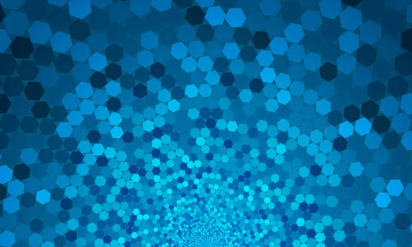 抽象的な青い六角形の背景 — ストックベクタ