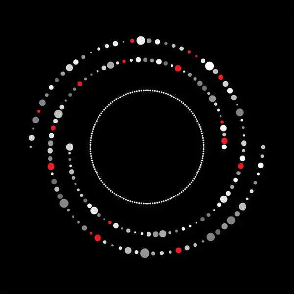 Spirale Con Punti Diversi Colori Come Sfondo Vettore Astratto Dinamico — Vettoriale Stock