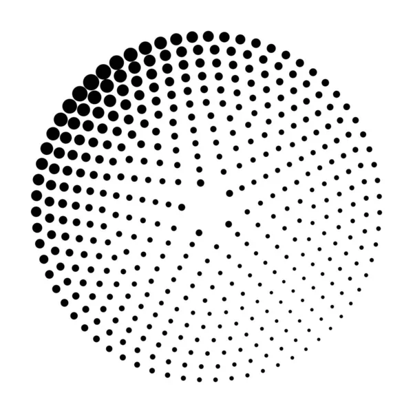 Motif Monochrome Abstrait Demi Teinte Logo Rond Icône Cadre Vectoriel — Image vectorielle