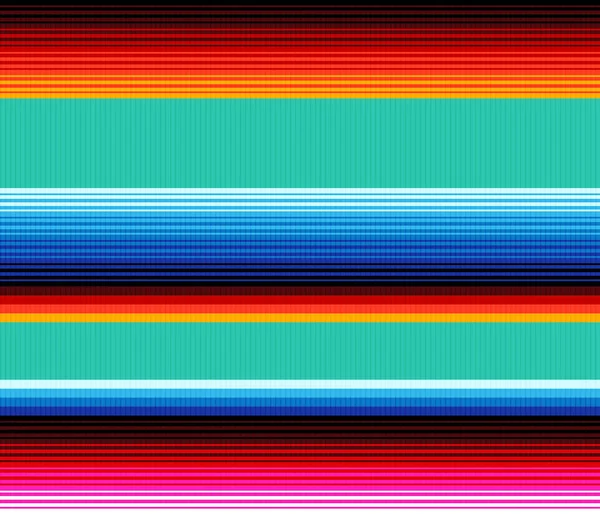 毛毯条纹无缝矢量图案 玛雅诺电影院派对装饰或墨西哥族面料图案的背景 条纹五彩斑斓 磁带设计 — 图库矢量图片