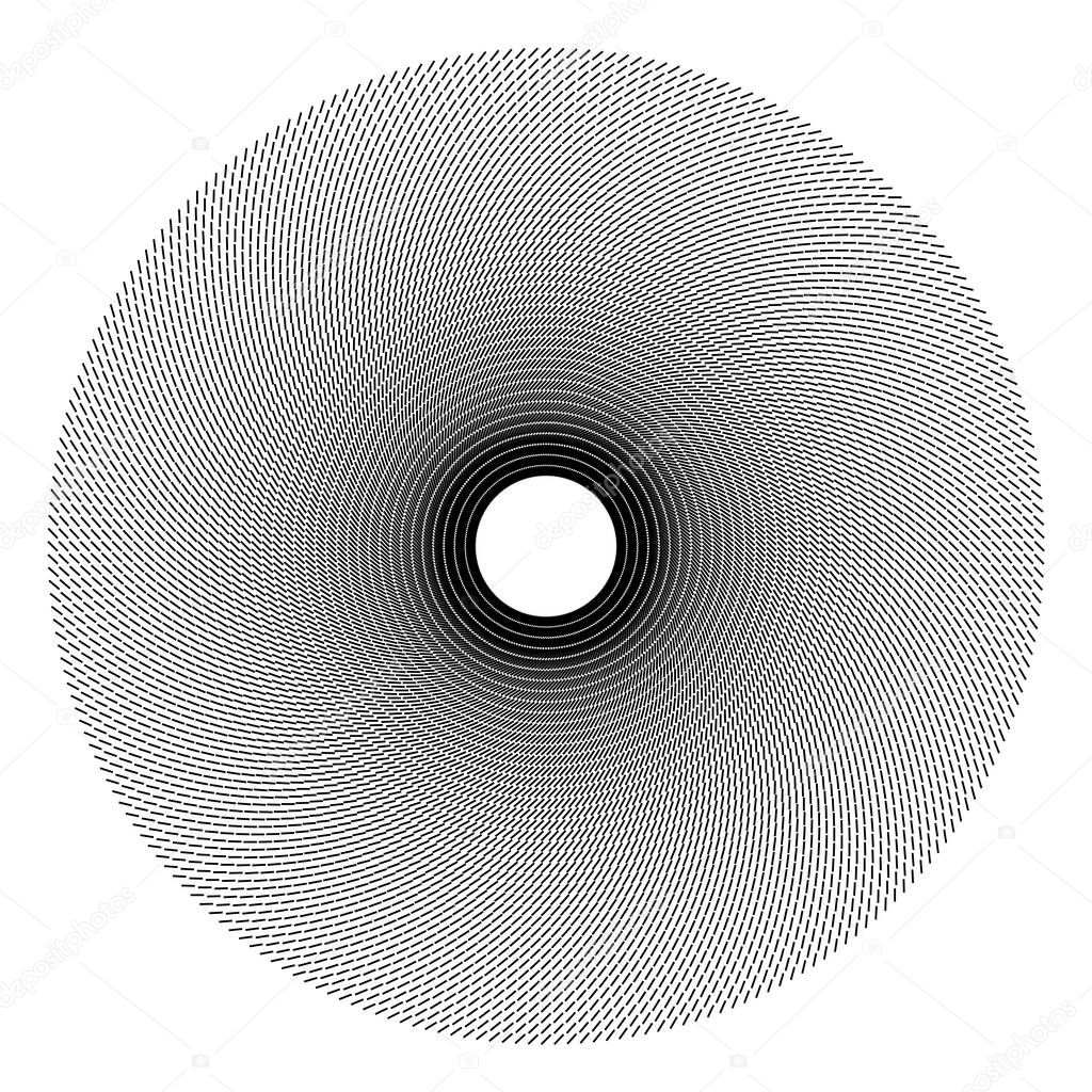 circle with small lines. minimal abstract background