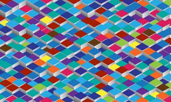 Abstracte Kleurrijke Achtergrond Met Blokjes — Stockvector