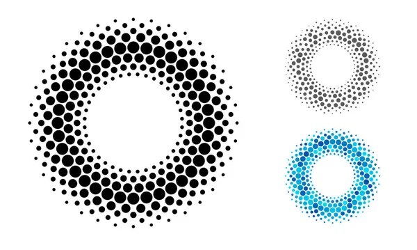 Circle Color Dots Halftone Effect — Stock Vector