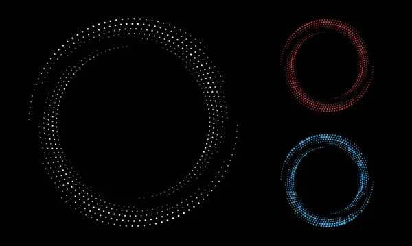円の点を背景に 任意のプロジェクトのハーフトーン図形 抽象ロゴエンブレムまたはデザイン要素 ベクトルEps10のイラスト — ストックベクタ