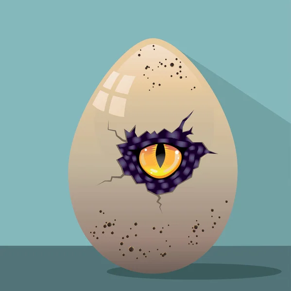 Illustrazione dell'uovo di dinosauro — Vettoriale Stock