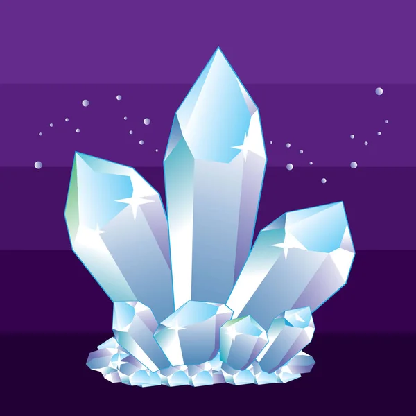 Cool Crystals ilustração —  Vetores de Stock