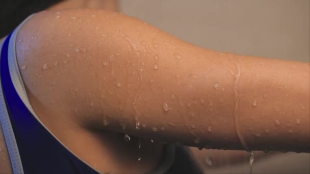 Woman in shower — Stock Video