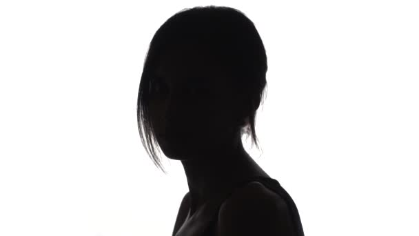 Silhouette der Frau — Stockvideo