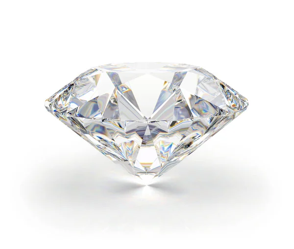 大きなダイヤモンドの宝石 白背景 — ストック写真