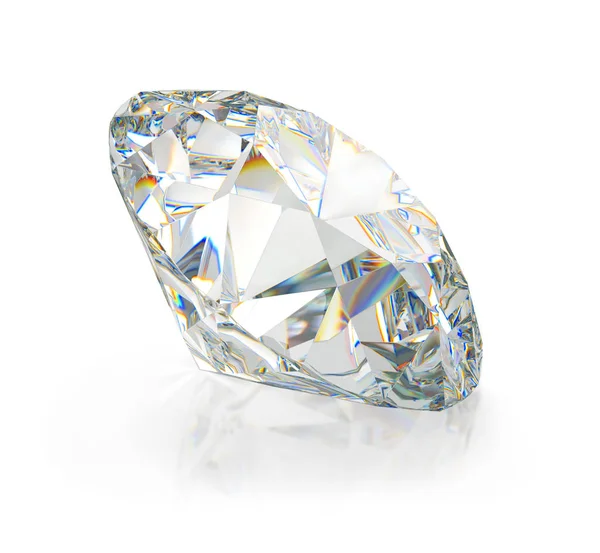 Grand Bijou Diamant Image Fond Blanc — Photo