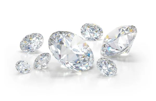 Spousta krásných diamantů Stock Snímky