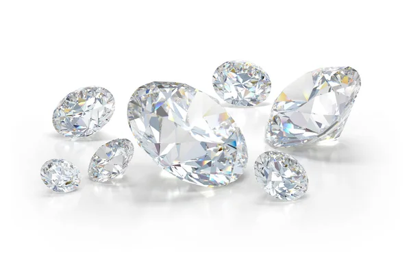 Montones de diamantes hermosos Imagen de stock