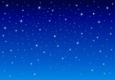 Gece yıldızlı gökyüzü
