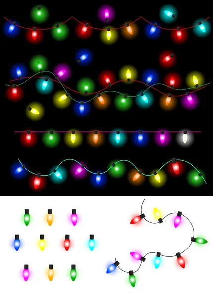 Kerstverlichting, garland — Stockvector