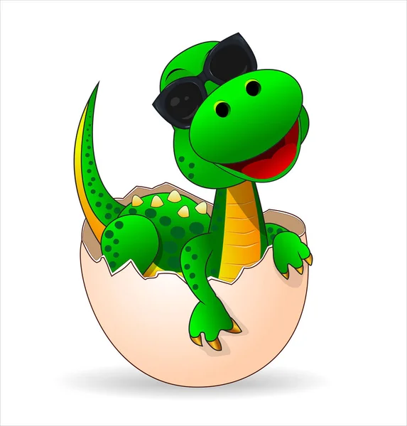 Siyah gözlüklü küçük dinozor