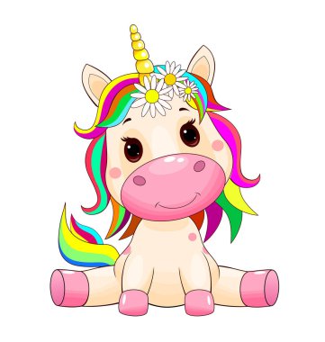 Sevimli tek boynuzlu at bebek