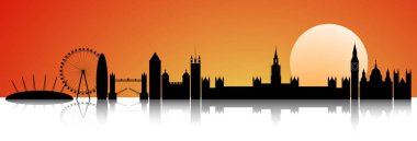 Gün batımı siluetinde Londra