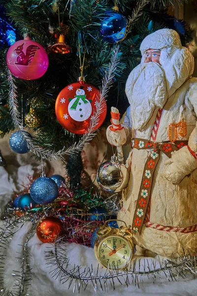 Santa Claus Apuro Por Año Nuevo Bosque Hadas — Foto de Stock