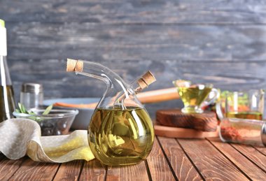 Şişe zeytinyağı ahşap tablo