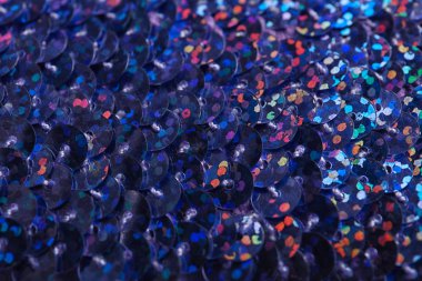 Parlak mor payetler, portre