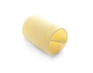 Beyaz arkaplanda çikolata kıvrımı