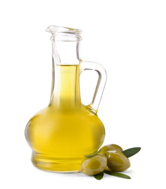 Petrol ve beyaz zemin üzerine zeytin ile sürahi