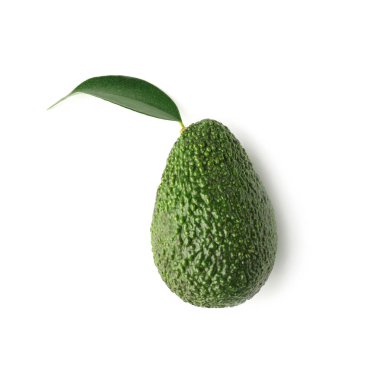 Beyaz arkaplanda taze avokado