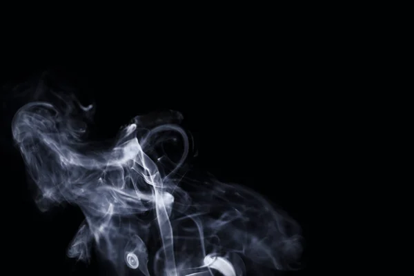 White Smoke Dark Background — Stock Photo, Image