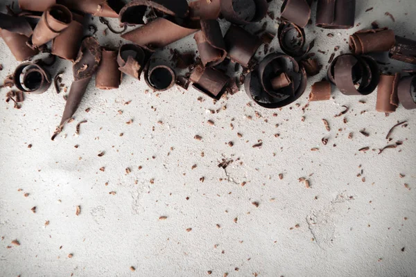 Cachos Chocolate Fundo Claro — Fotografia de Stock