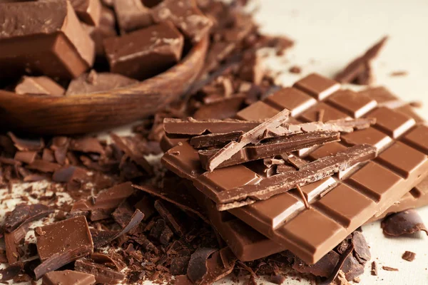 Leckere Schokolade Auf Dem Tisch — Stockfoto