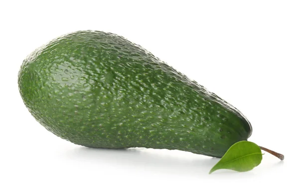 Ripe Avocado White Background — Stock Photo, Image