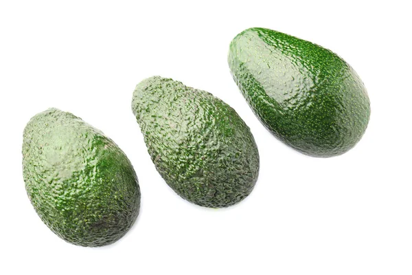 Verse Avocado Witte Achtergrond — Stockfoto