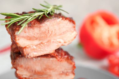 Lezzetli ızgara kaburga, portre