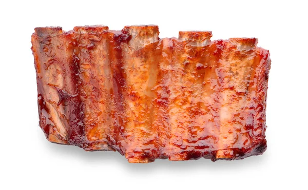 Delicious Grilled Ribs White Background — Stock Photo, Image